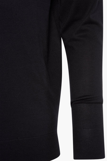 Pull à col en V - noir