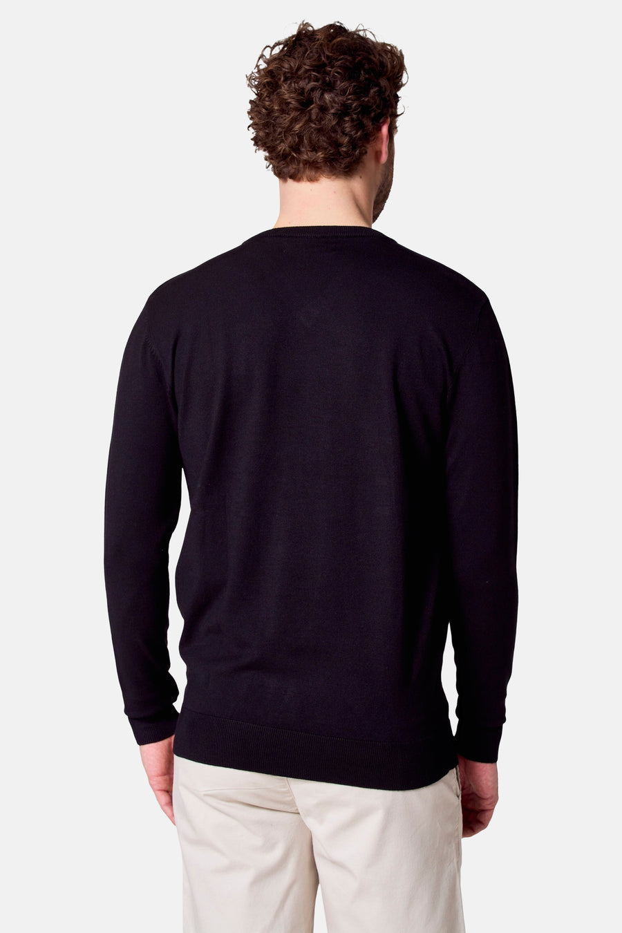 Pull à col en V - noir - Bruce & Butler