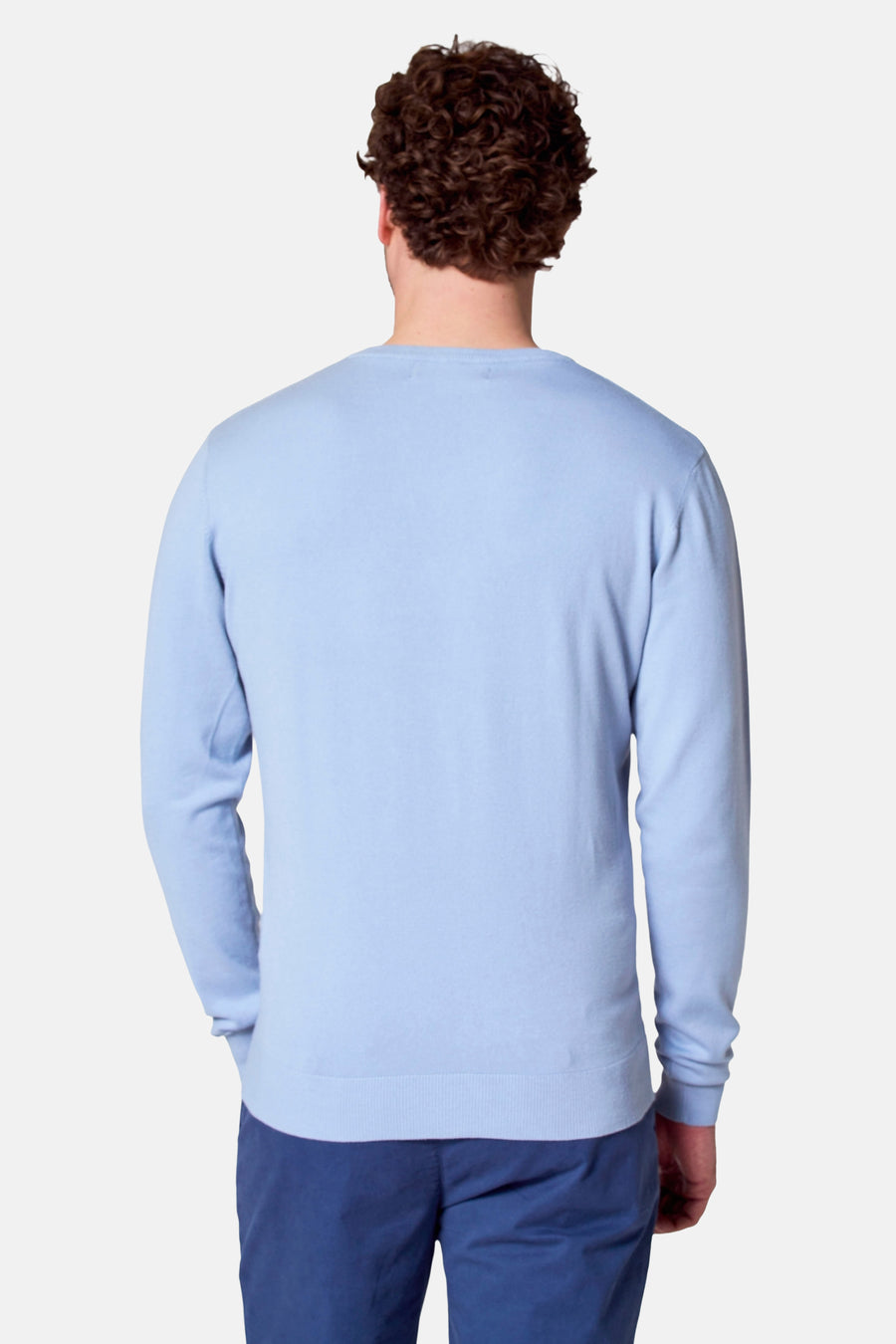 Pull à col en V - Bleu clair - Bruce & Butler