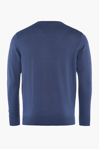 Pull à col en V - bleu