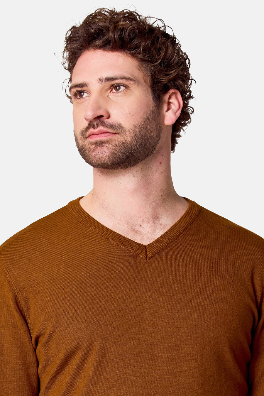 Pull à col en V - brun - Bruce & Butler