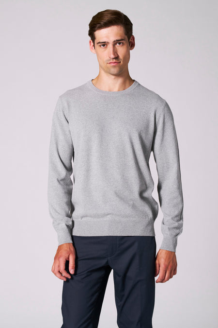 Pull à col rond - gris