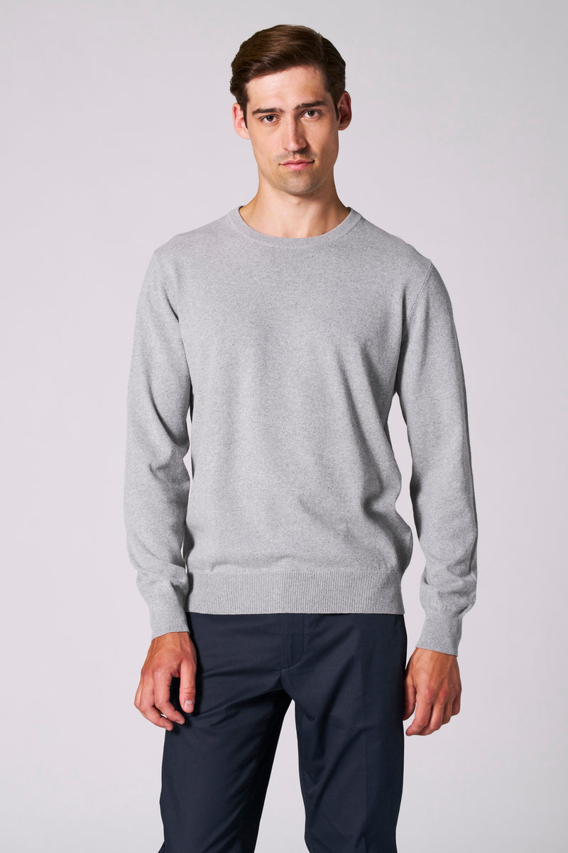 Pull à col rond - gris