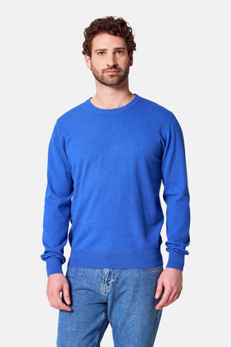 Pull à col rond - bleu