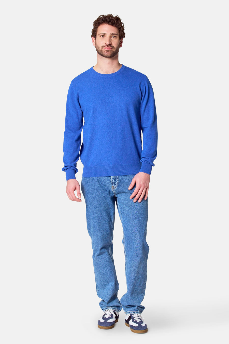 Pull à col rond - bleu - Bruce & Butler