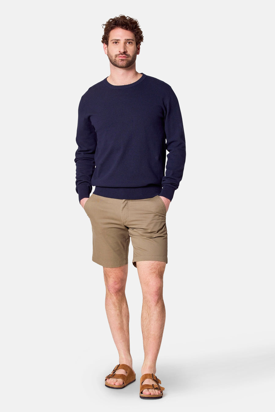 Pull à col rond - Bleu foncé - Bruce & Butler