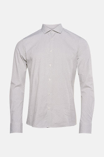 Chemise blanche à manches longues de Bruce & Butler, dotée d'un motif subtil.