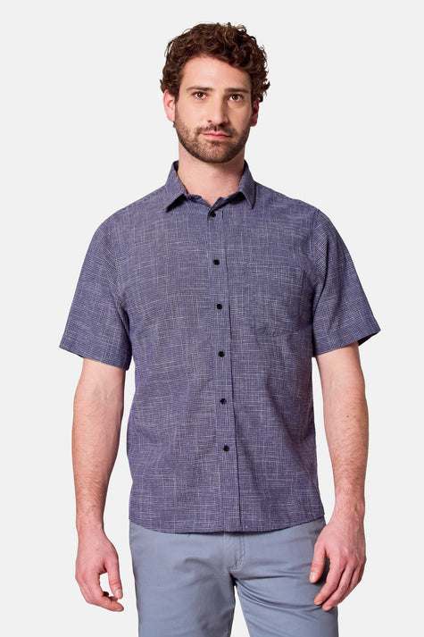 Chemise à manches courtes - bleu