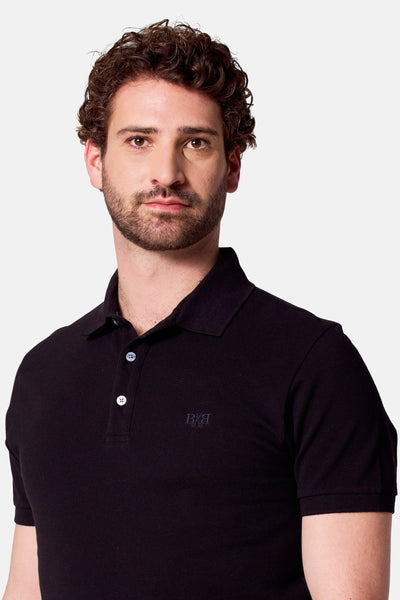 	Heren tops polo korte mouw Noir - Bruce & Butler