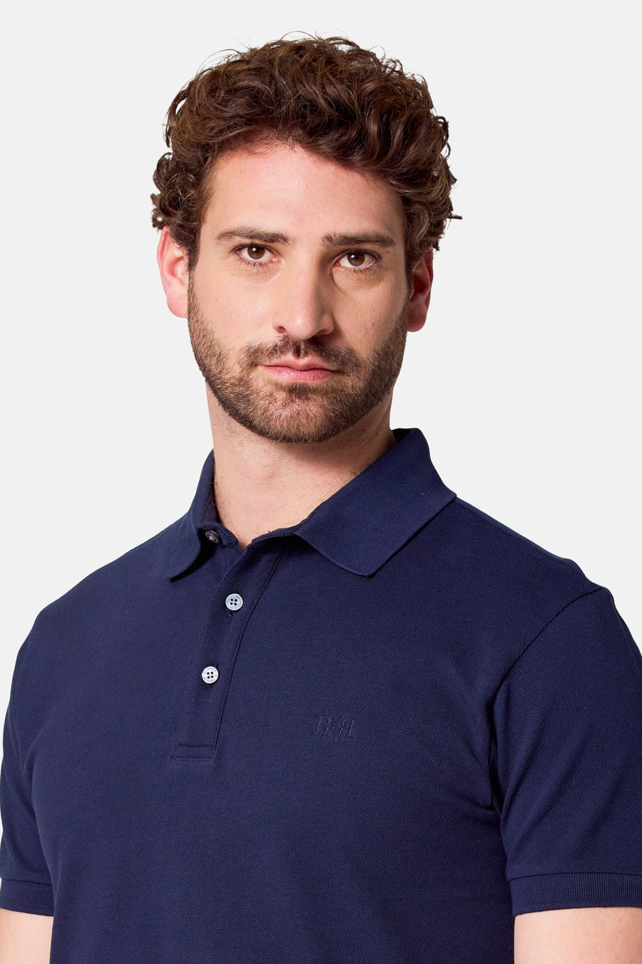 Polo à manches courtes - Bleu foncé - Bruce & Butler