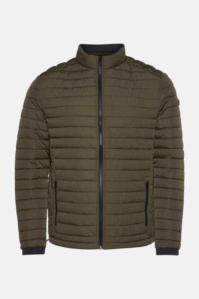 Manteau court de Bruce & Butler, avec fermeture à glissière et points horizontaux.