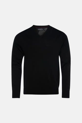 Pull à col en V - noir