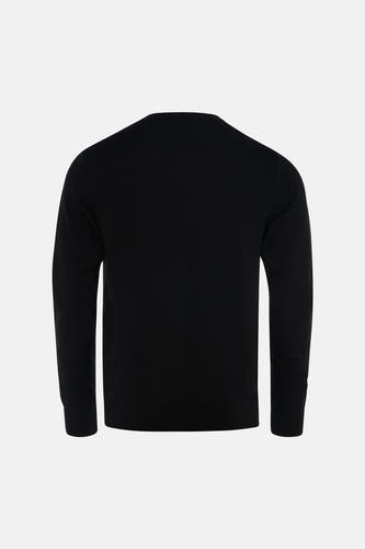 Pull à col en V - noir