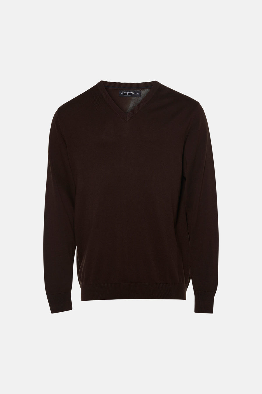 Pull à col en V - brun