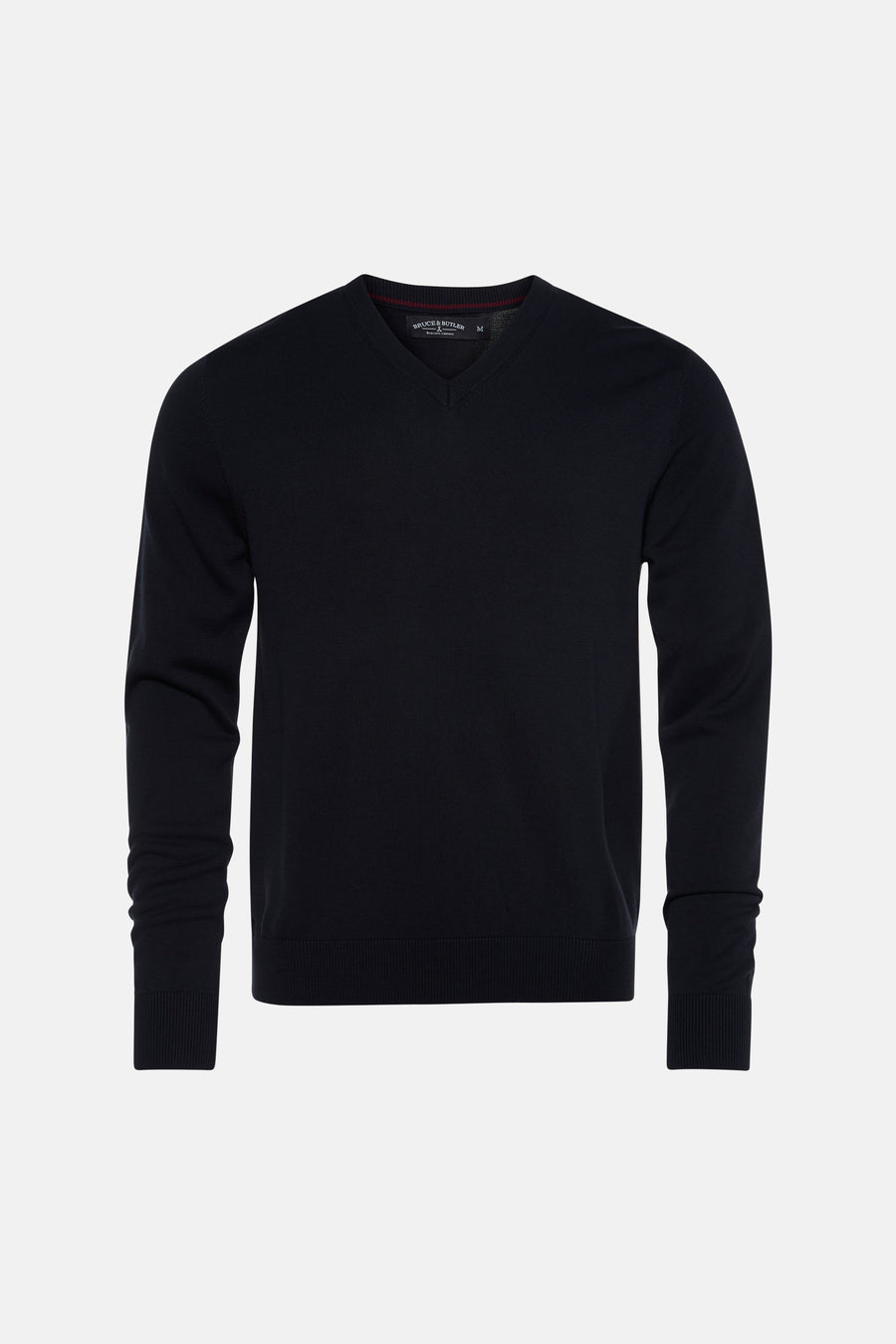 Pull à col en V - Bleu foncé
