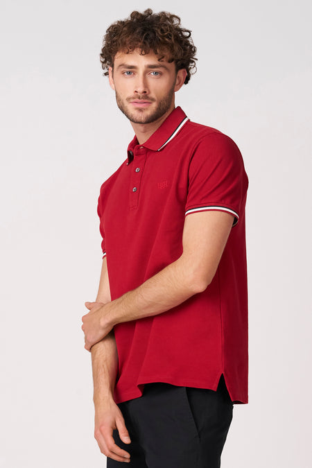 Polo à manches courtes - rouge