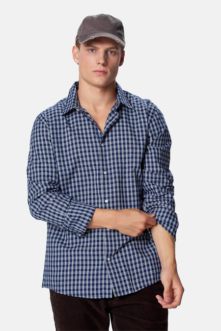 Chemise à manches longues - bleu