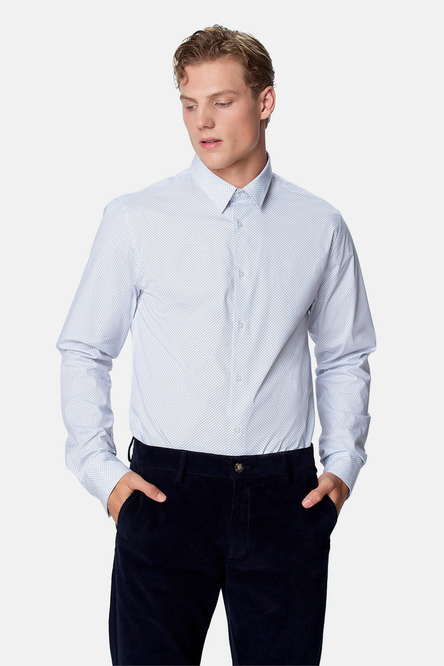 Chemise à manches longues - bleu