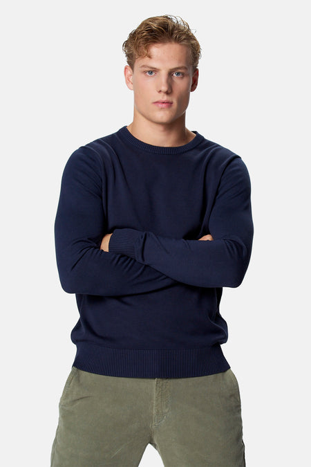 Pull col O - bleu