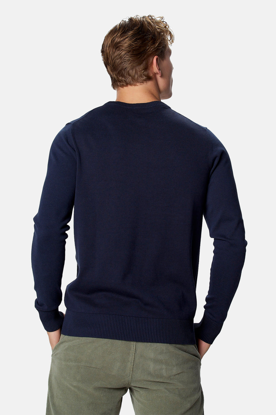 Pull col O - bleu