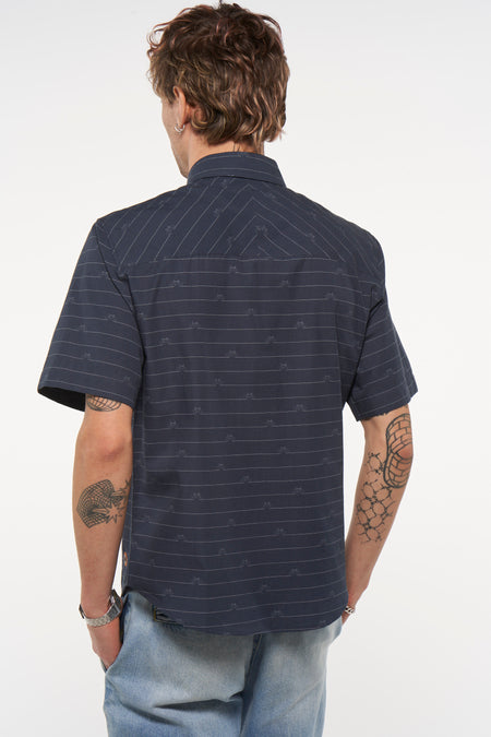Chemise (manches courtes) Bleu - Cyclo Club Marcel