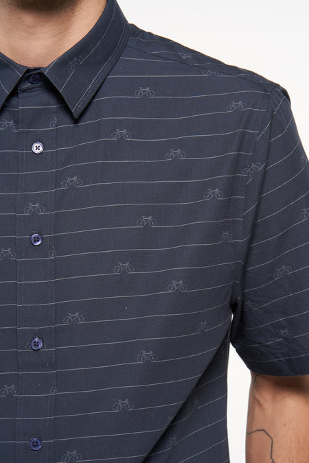 Chemise (manches courtes) Bleu - Cyclo Club Marcel