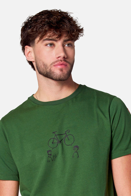 T-shirt (manches courtes) Vert - Cyclo Club Marcel