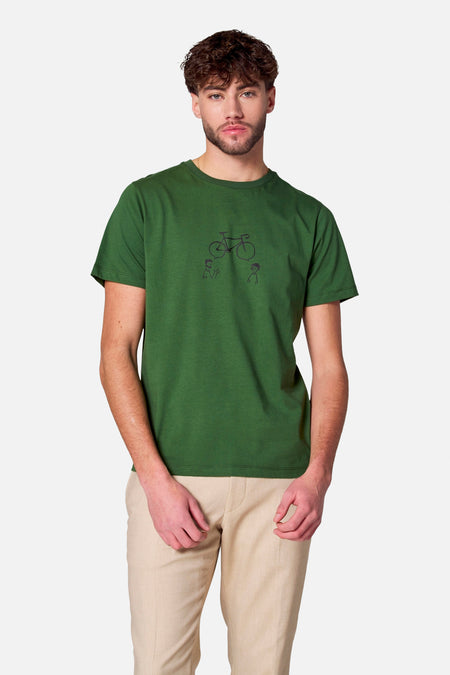 T-shirt (manches courtes) Vert - Cyclo Club Marcel