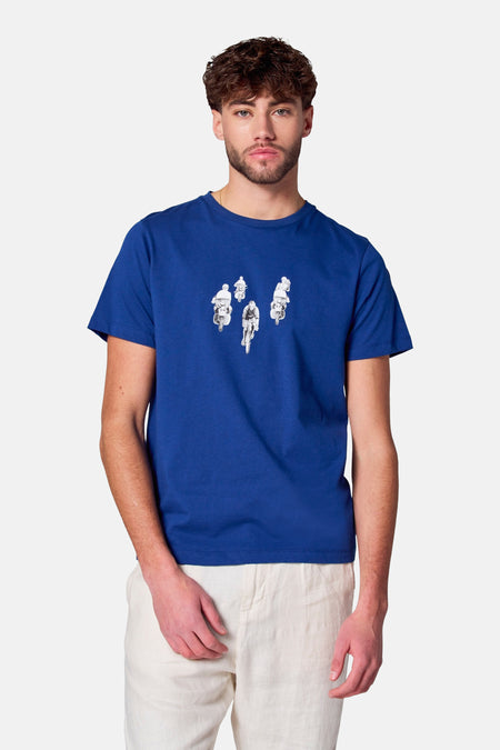 T-shirt (manches courtes) Bleu - Cyclo Club Marcel