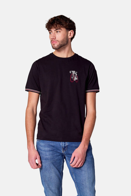 T-shirt (manches courtes) Noir - Cyclo Club Marcel