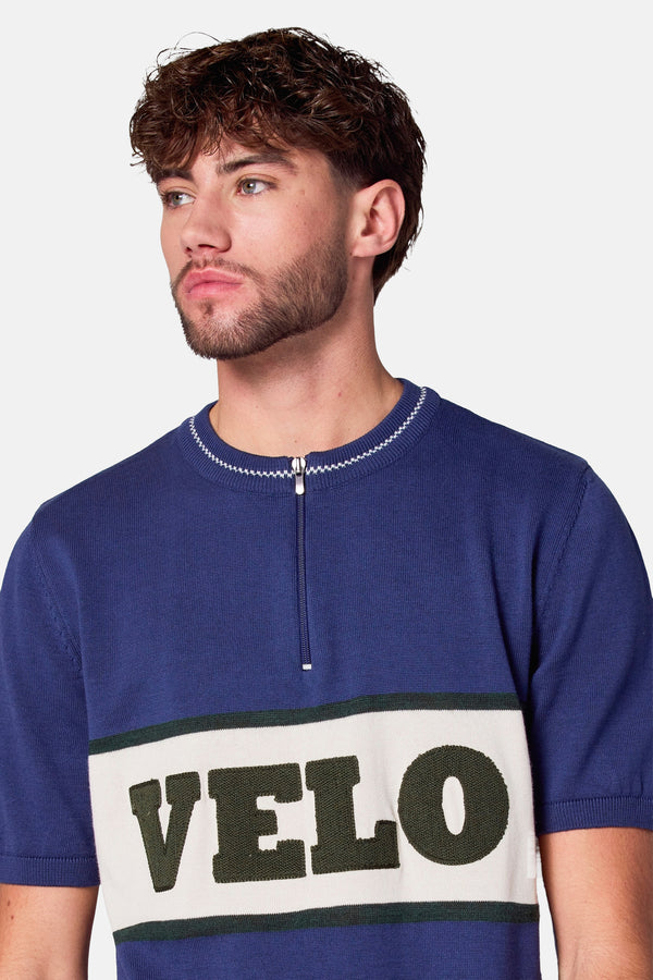 	Heren tops polo korte mouw Bleu - Cyclo Club Marcel