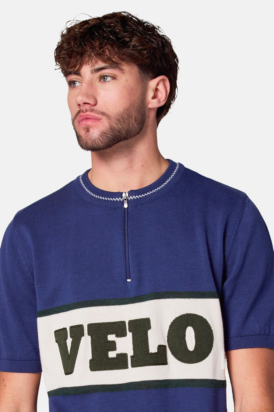 Polo à manches courtes - bleu - Cyclo Club Marcel