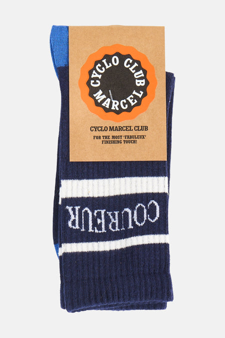 Chaussettes bleu - Cyclo Club Marcel