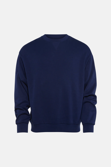 Sweat col O - bleu