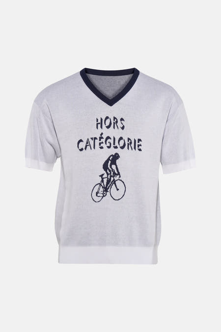 Pull col O - blanc