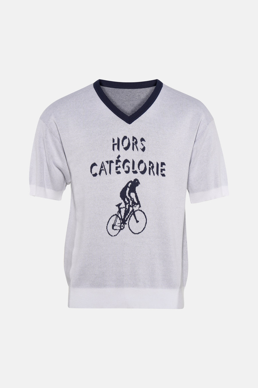 Pull col O - blanc