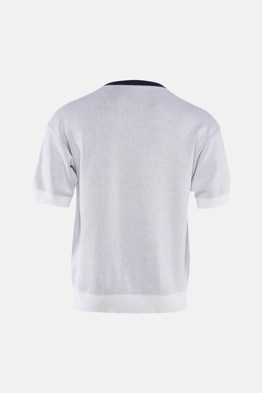 Pull col O - blanc