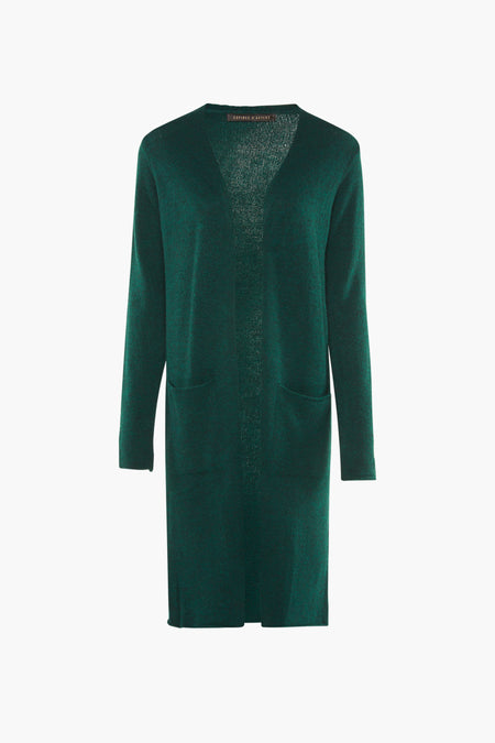 Gilet vert de COPINES D'ANVERS, avec des manches longues et une fine texture.