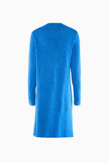 Gilet bleu de COPINES D'ANVERS, avec des manches longues et une fine texture tricotée.