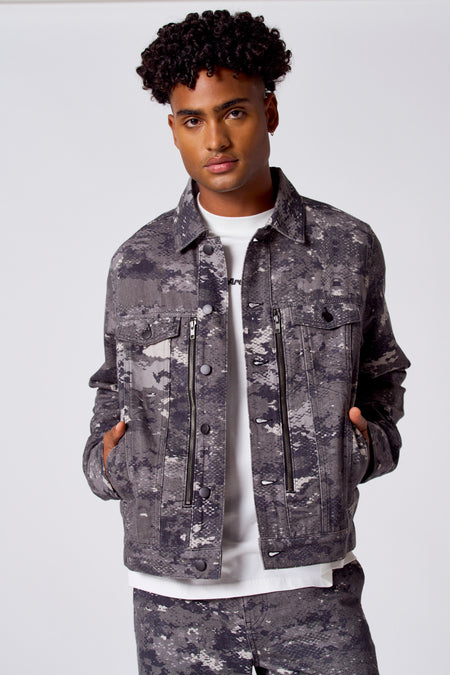 Veste courte - dark grey denim