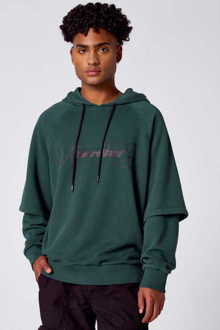 Sweat à capuche Vert - COELY