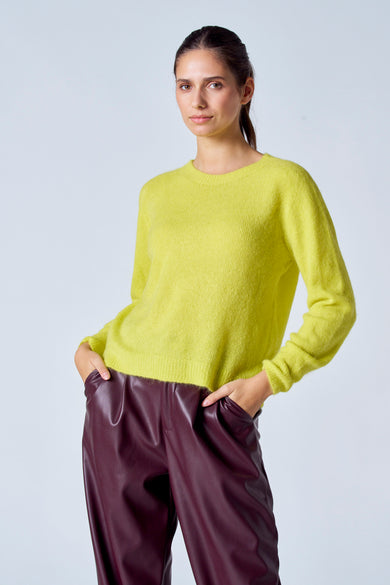 Pull à col rond - vert