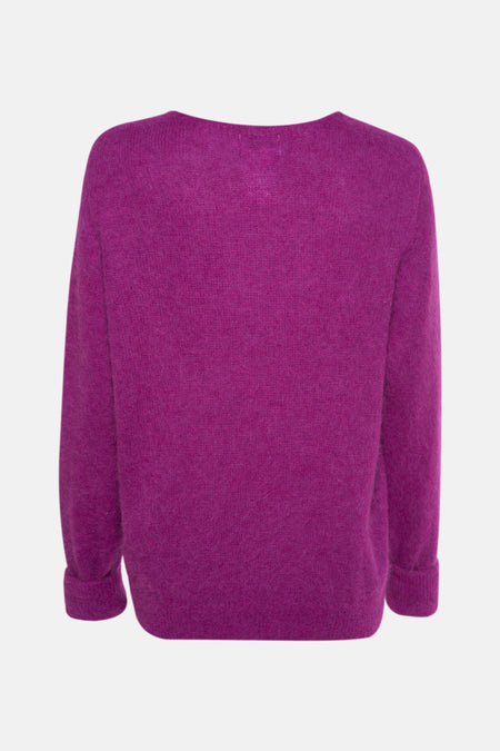 Pull col V Mauve - Clouds of Fashion