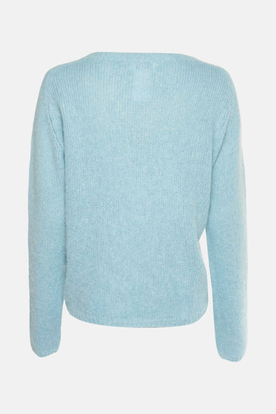 Pull à col rond - Bleu clair