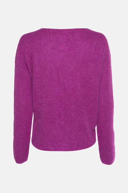 Sweat-shirt marron avec col rond de Clouds of Fashion, en tissu doux.