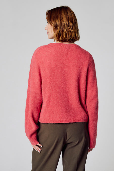 Pull à col rond - rose