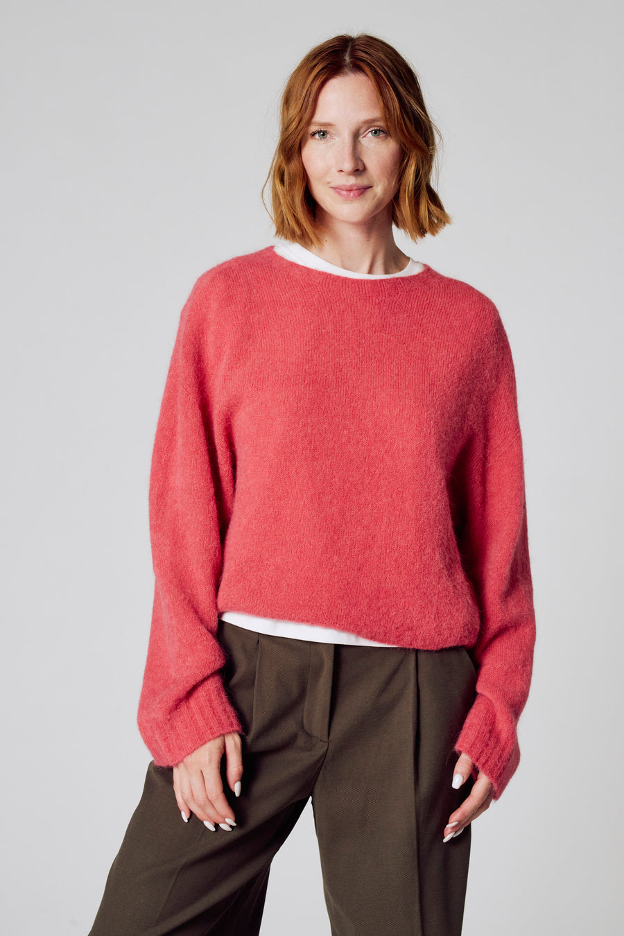 Pull à col rond - rose - Clouds of Fashion