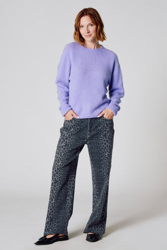 Pull à col rond - violet - Clouds of Fashion