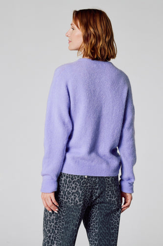 Pull à col rond - violet - Clouds of Fashion