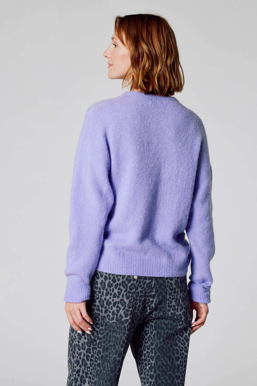 Pull à col rond - violet - Clouds of Fashion